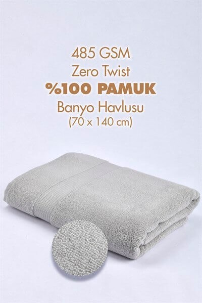 PURE GRİ BANYO HAVLUSU 