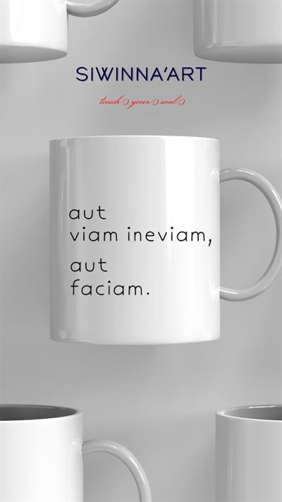 Aut viam ineviam, aut faciam özel tasarım kupa
