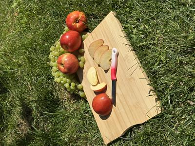 Solingen Ebruli Pembe Tırtıklı Meyve Bıçağı – 18,5 cm, Paslanmaz Alman Çeliği, Ergonomik Sap (Tekli)