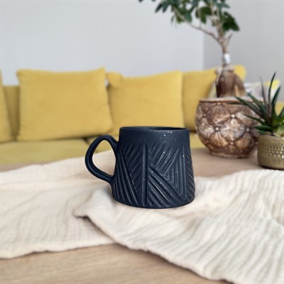 Moss Stoneware Kupa | Bazalt Siyahı