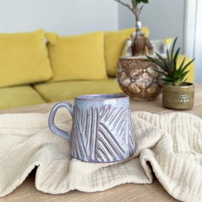 Moss Stoneware Kupa | Lavanta Grisi