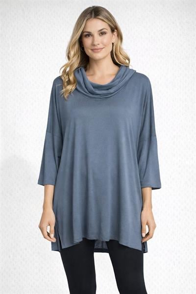 Doğal Viskon Kapüşonlu Modern Tunik