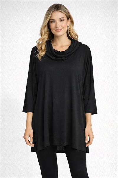 Doğal Viskon Kapüşonlu Modern Tunik