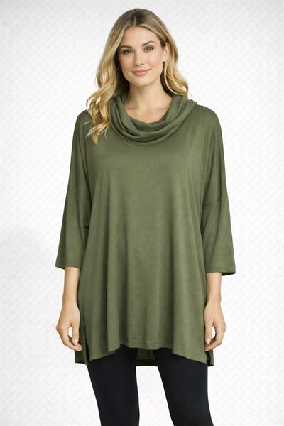 Doğal Viskon Kapüşonlu Modern Tunik