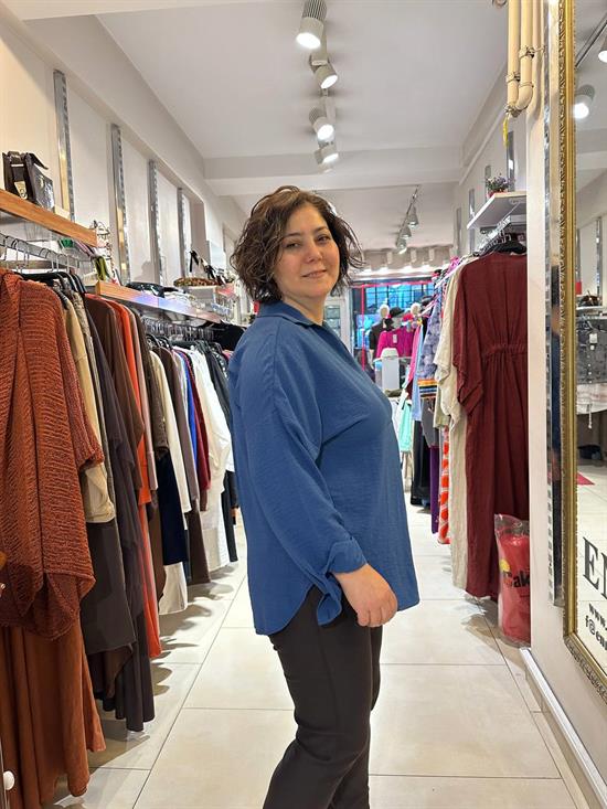 Ayrobin Kumaş Oversize Gömlek