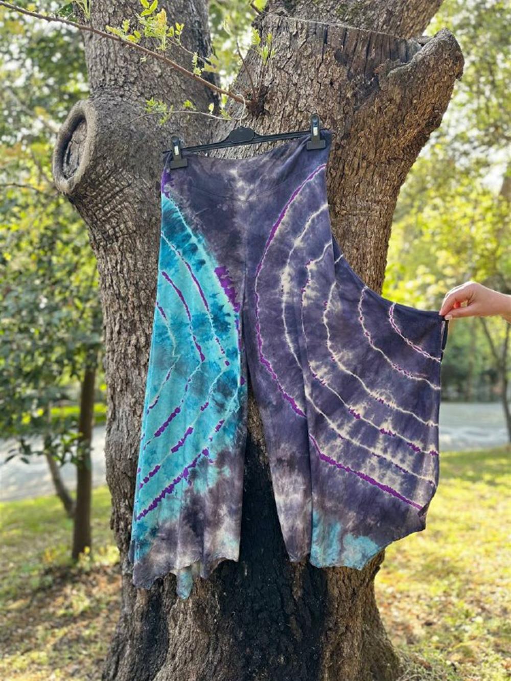 Batik Desenli Pantolon Mor