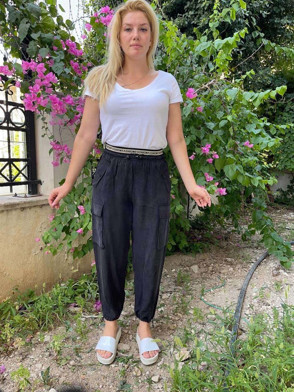 Bel Lastikli Kargo Cepli Pantolon