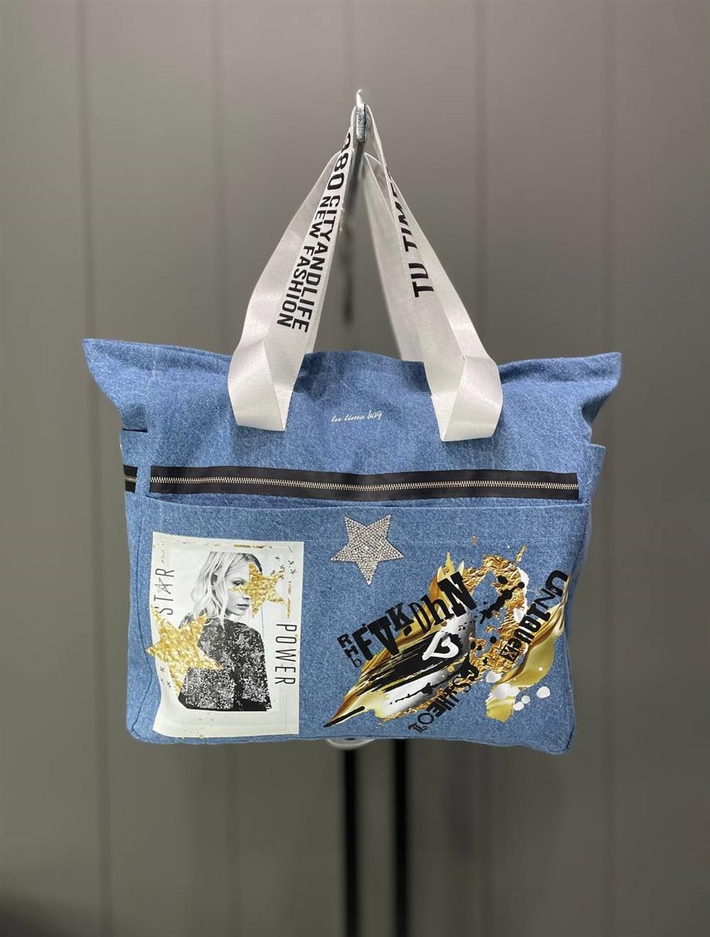 Denim Tote Çanta 02
