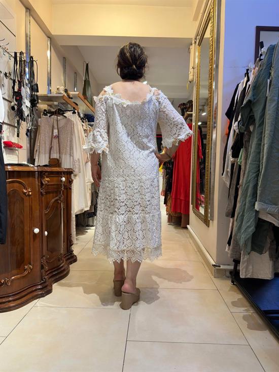Güpürlü Astarlı İtalyan Elbise