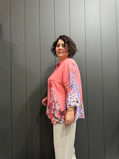 Hakim Yaka Tek Cepli %100 Pamuk İtalyan Bluz – Kadın