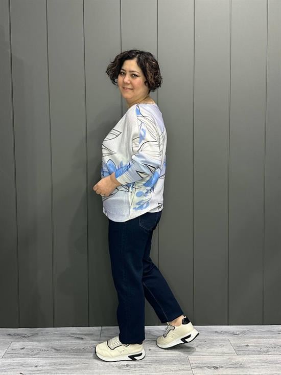 İthal Merserize Bluz Mavi