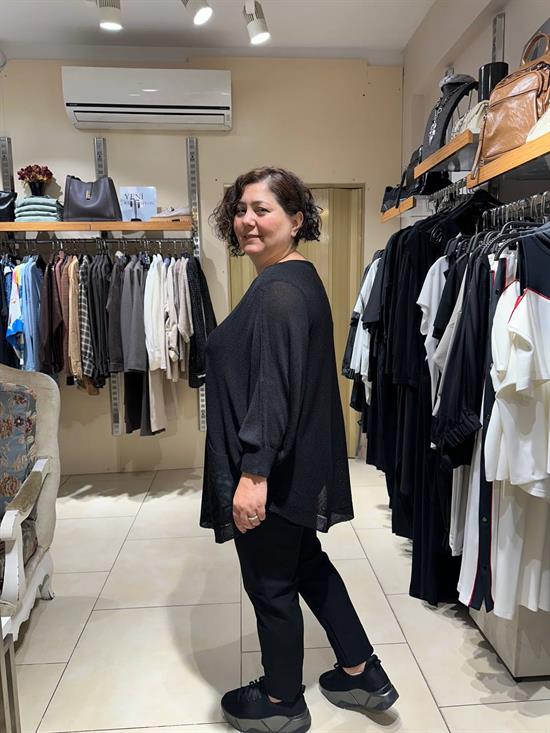 Leopar Desenli Pamuklu Merserize Oversize Bluz