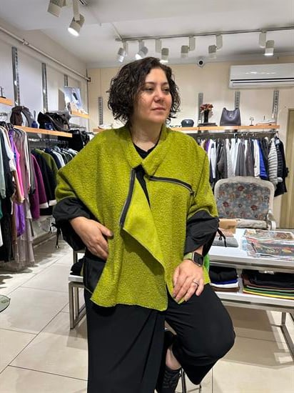 Tasarım Yünlü Buklet Ceket