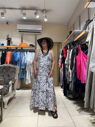 Askılı Astarlı Pamuk Elbise