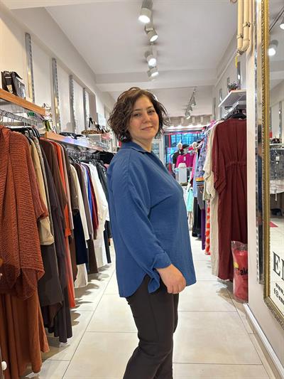Ayrobin Kumaş Oversize Gömlek