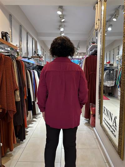 Ayrobin Kumaş Oversize Gömlek