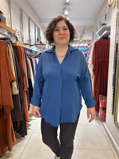 Ayrobin Kumaş Oversize Gömlek