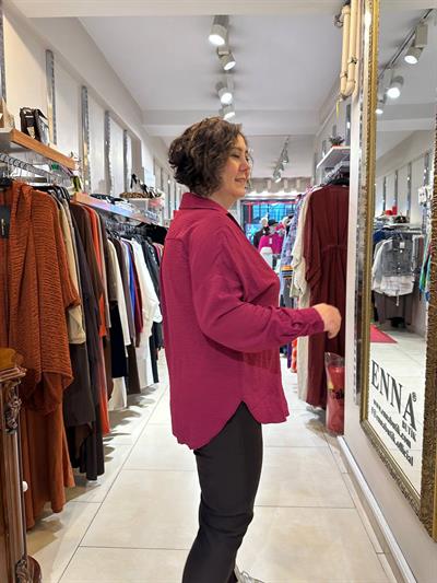 Ayrobin Kumaş Oversize Gömlek