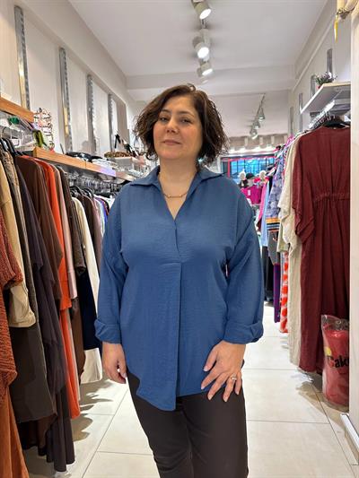 Ayrobin Kumaş Oversize Gömlek