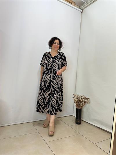 Bahar Dallı Penye Elbise