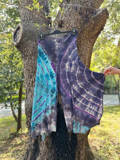 Batik Desenli Pantolon Mor