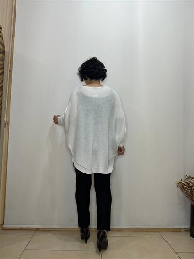Cepli Oval Kesim Merserize Bluz