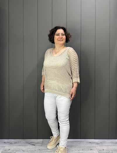 Fileli Atletli İtalyan Bluz Taş