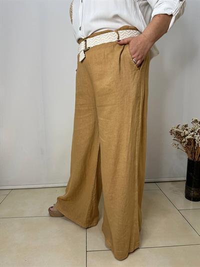 İtalyan Keten Kemerli Pantolon