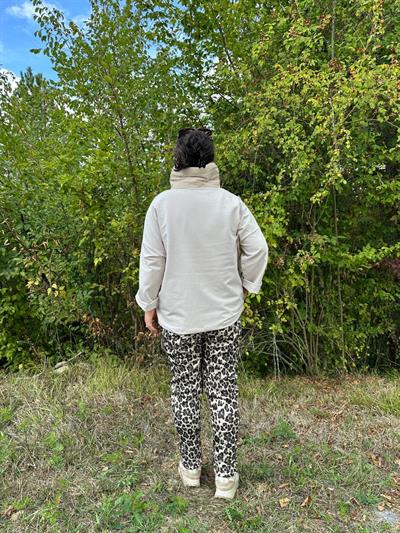 Kapitone Yakalı Oversize Sweat