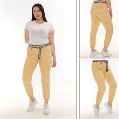 Paça Çıt Çıtlı Yüksek Bel Spor Pantolon