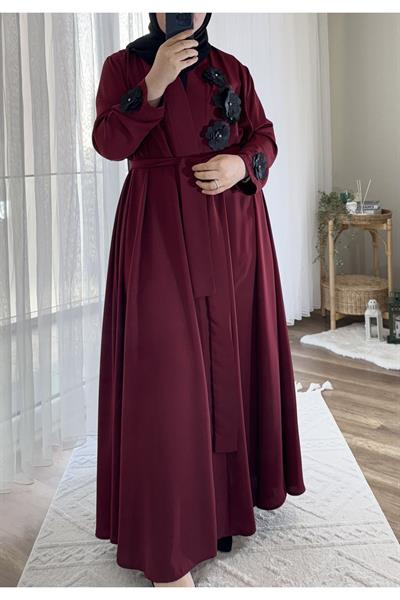 Çiçek İşlemeli Kloş Model Medine İpeği
