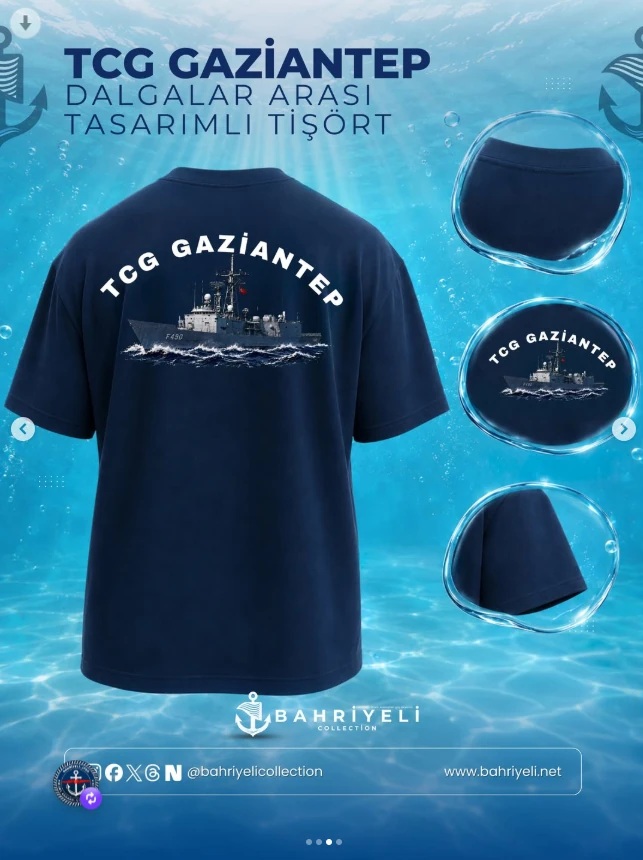 TCG Gaziantep F-490 Dalgalar Arası Oversize Tişört