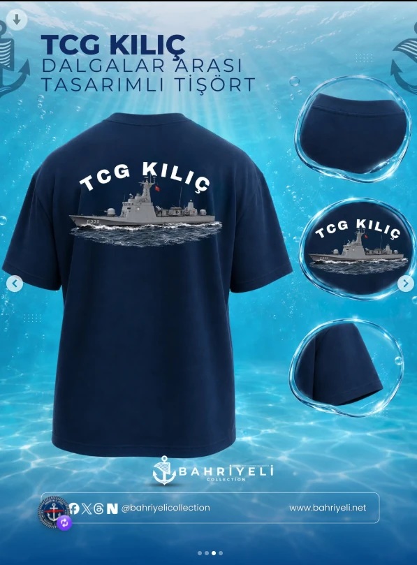 TCG Kılıç P-330 Dalgalar Arası Oversize Tişört
