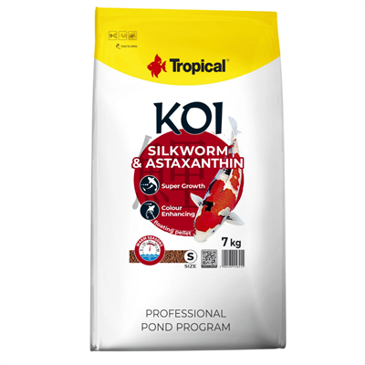 Tropical Koi Silkworm&Astaxanthin Pellet Size S 7Kg.