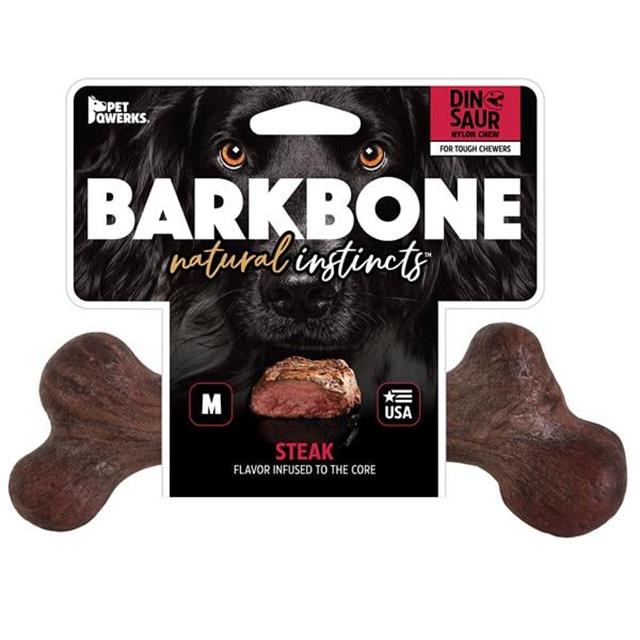 BarkBone Dinosaur Biftek Aromalı Köpek Çiğneme Kemiği (Küçük Boy)