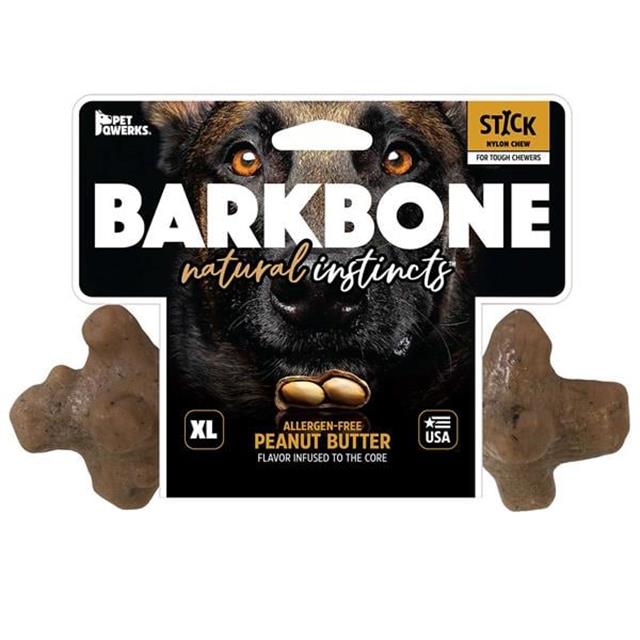 BarkBone Natural Fıstık Ezmesi Aromalı Bitmeyen Bitmeyen Köpek Çiğneme Kemiği (Orta Boy)