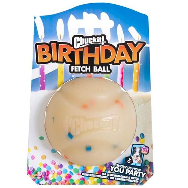 Chuckit! Birthday Fetch Ball Doğum Günü Temalı Köpek Oyun Topu (Orta Boy)