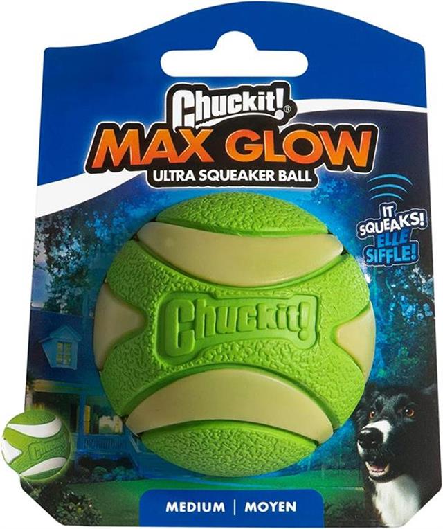 Chuckit! Max Glow Ultra Squeaker Gece Parlayan Sesli Köpek Oyun Topu