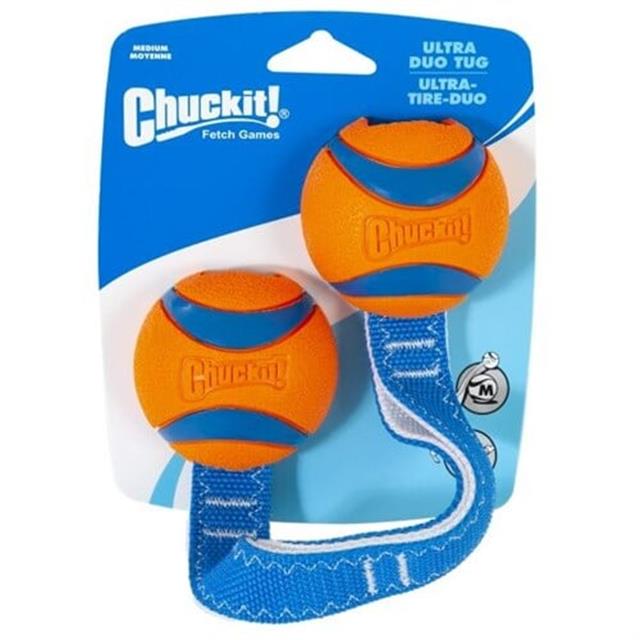 Chuckit! Ultra Duo Tug 2'li Köpek Çekiştirme Topu (Orta Boy)