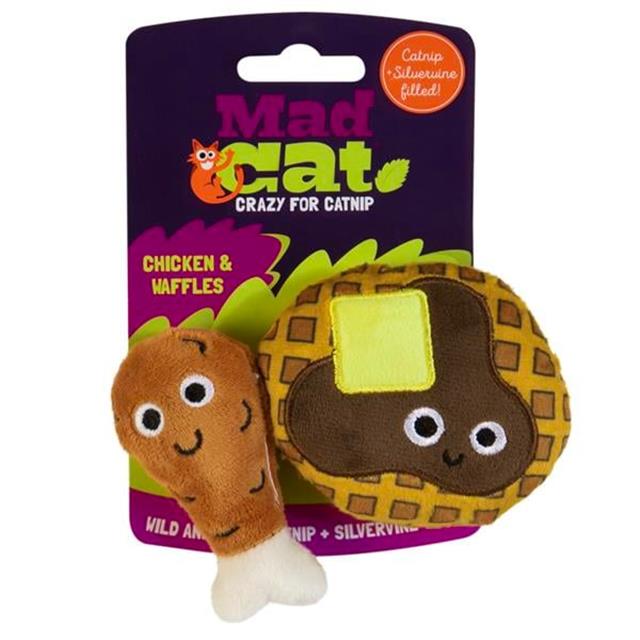 Mad Cat Chicken and Waffles Kedi Otlu ve Matatabili 2'li Kedi Oyuncağı