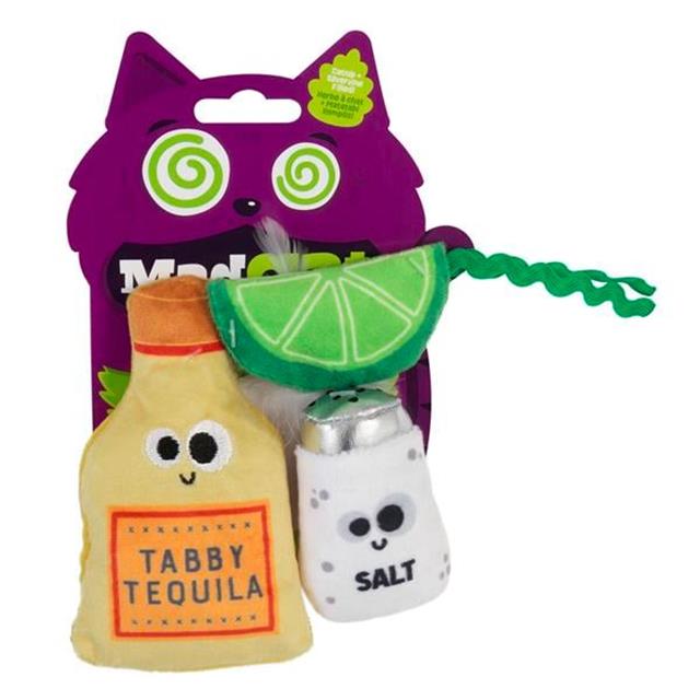 Mad Cat Tabby Tequila Kedi Otlu ve Matatabili 3'lü Kedi Oyuncağı