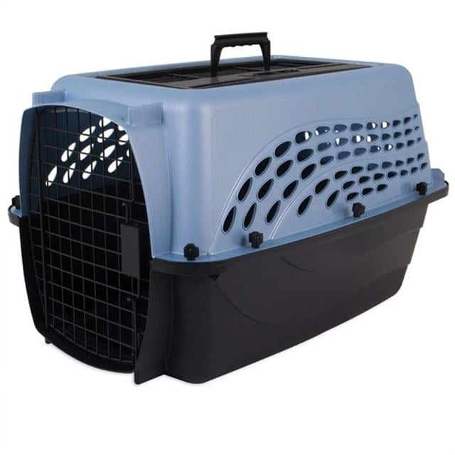 Petmate İki Kapılı Plastik Taşıma Kafesi Gri/Mavi No:3 (61 x 43 x 37cm)