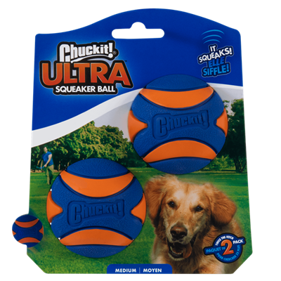 Chuckit! Ultra Squeaker 2'li Sesli Köpek Oyun Topu (Orta Boy)