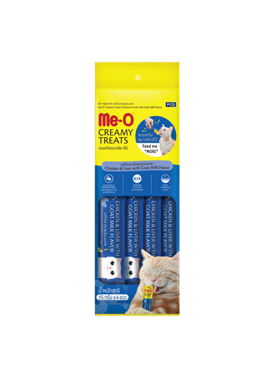 Me-O Creamy Tavuk/Ciğer/Keçi Sütlü Kedi Ödülü 4x15GR - 8