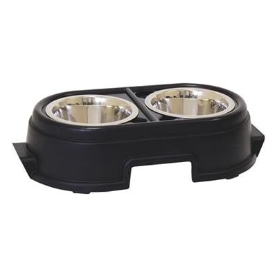 Pet Zone OurPets Yükseltilmiş 2 x 400 ml Mama ve Su Kabı (Yükseklik 10 cm)