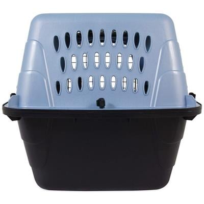 Petmate İki Kapılı Plastik Taşıma Kafesi Gri/Mavi No:3 (61 x 43 x 37cm)
