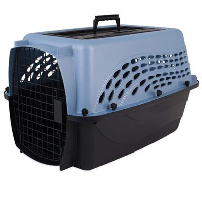Petmate İki Kapılı Plastik Taşıma Kafesi Gri/Mavi No:3 (61 x 43 x 37cm)