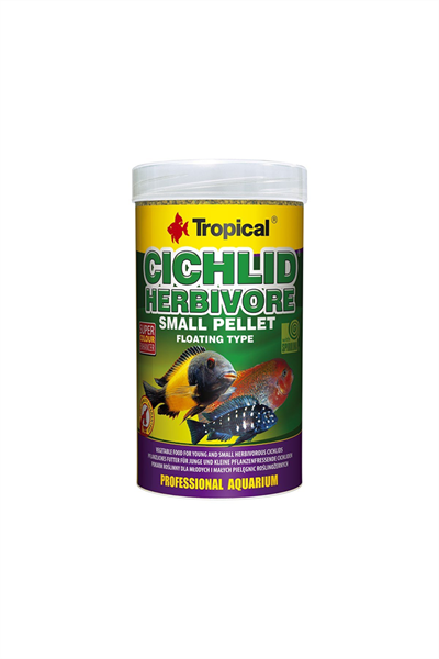 Tropical Cichlid Herbivore Small Pellet 1000ml/360Gr