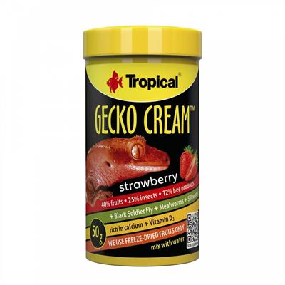Tropical Gecko Cream Strawberry (Çilekli) 100ml/50Gr