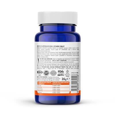 Vet's Plus C Vitamin Kedi ve Köpek İçin Tablet (75'li)